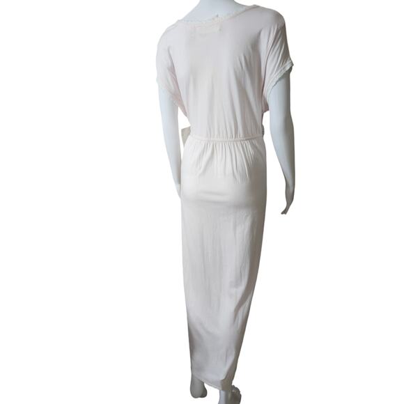 Eileen West Classical Touch Nightgown Large Pink Maxi V-Neck Lace Trim & Bow New - Picture 9 of 11